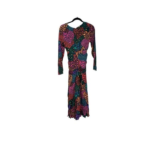 Farm Rio Rainbow Hearts Lenzing Ecovero Viscose Midi Dress Multicolor SZ XS NWT - Picture 7 of 12